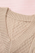 V-Neck Twist Knitted Vest Sweater